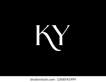 Design des KY-Briefes-Logos und des Monogrammlogos