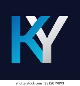 KY Letter Logo Design Vektorvorlage.