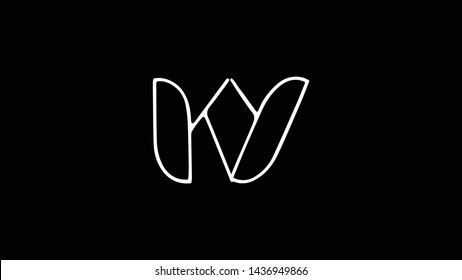 KY logo design template vector illustration