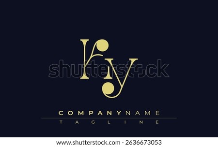 KY Typography Logo Design. Stylish monogram design depiction featuring the letters K and Y combined in an artistic signature style, delivering a unique and creative visual representation.