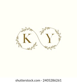 KY wedding infinity in elegant monogram with high quality professional design that will print well
