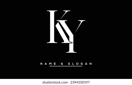KY,  YK  Abstract  Letters  Logo  Monogram