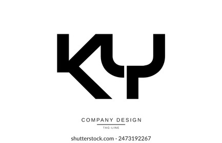 KY, YK Abstrakt Letters Logo Monogram Design Schriftart Vektorgrafik