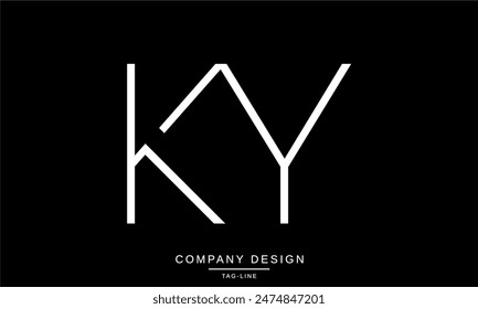 KY, YK Abstrakt Letters Logo Monogram Design Schriftart Vektorgrafik