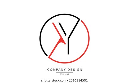 KY, YK Abstract Letters Logo Monogram design Font