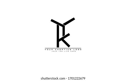 KY YK abstract vector logo monogram template