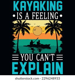 Kyaking graphics tshirt design vector design 