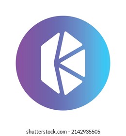 Kyber Network Crystal Cryptocurrency token icon. KNC token symbol. Cryptocurrency vector icon. Flat Vector illustration - Vector