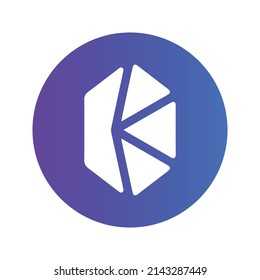Kyber Network Crystal Cryptocurrency token icon. KNC token symbol. Cryptocurrency vector icon. Flat Vector illustration - Vector