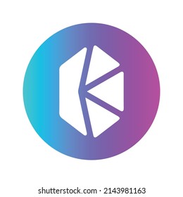 Icono de token de criptodivisa de Kyber Network Crystal. Símbolo de KNC. Icono de vector criptodivisa. Ilustración de vector plano - Vector