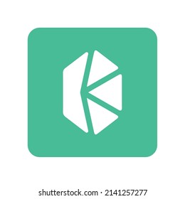Kyber Network Crystal v2 icon sign - Cryptocurrency logo  - Blockchain - KNC Coin