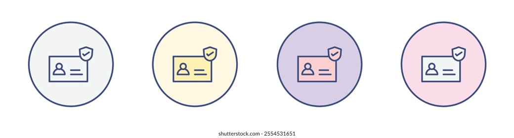 KYC icon Thin line flat illustration