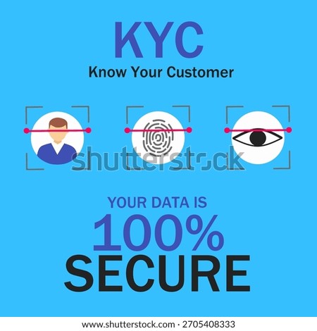 KYC Identity Verification Concept with Biometrics and Face Scan