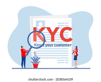 Kyc Know Your Customer Business Verifying Stock Vector (Royalty Free ...