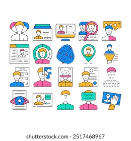 Kyc Know Your Customer Collection Icons Set Vector. Client Identification Card And Medical Information, Kyc Technology And Analysis Contour Illustrations