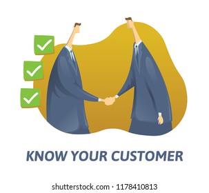 Kyc Know Your Customer Concept Businessmen Stock Vector (Royalty Free ...