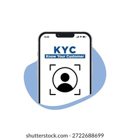 KYC - conheça seu cliente. verificação de identidade de clientes, adequação. Ilustração de vetor