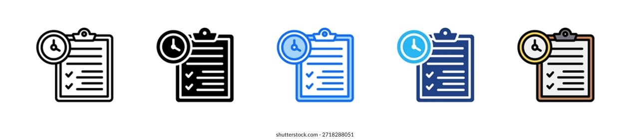 Kyc Pending Icon Set Colección de estilos múltiples