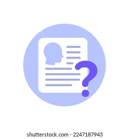 KYC, verify identity icon, know your customer, flat design