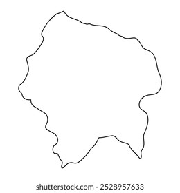 Kyenjojo district map, administrative division of Uganda. Vector illustration.