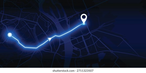 Kiew GPS Karte - Blaue Vektornavigation