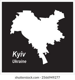 Kyiv, Ukraine map vector illustration symbol design