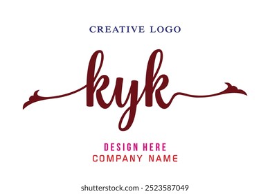 El logotipo de letras KYK es simple, fácil de entender y autorizado