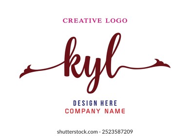 O logotipo de letras KYL é simples, fácil de entender e confiável