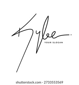 Kylee name signature logo vector design
