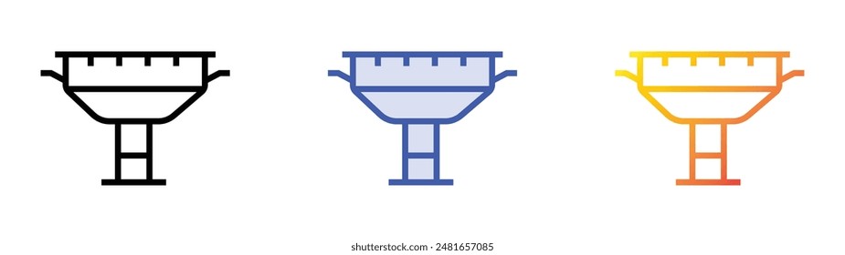 kylix icon. Linear, Blue Fill and Gradient Style Design Isolated On White Background