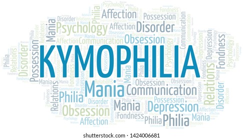 Kymophilia word cloud. Type of Philia.