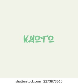 KYOTO CITY vector typography, one of the cities in Japan, for T-shirt design