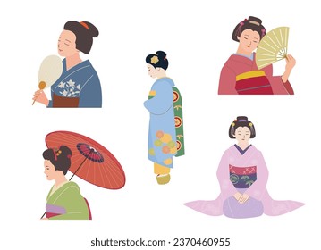 Kyōto Japan. Maiko und Geisha. Kimono Mädchen. 