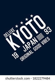 kyoto japan good vibest-shirt design fashion vector