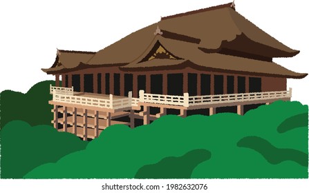 京都の清水寺 のイラスト素材 画像 ベクター画像 Shutterstock
