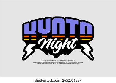 kyoto night streetwear apparel fashion vector for printing