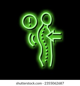 kyphosis disease neon light sign vector. kyphosis disease illustration