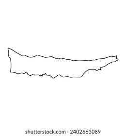 Kyrenia district map, administrative division of Republic of Cyprus. Vector illustration.