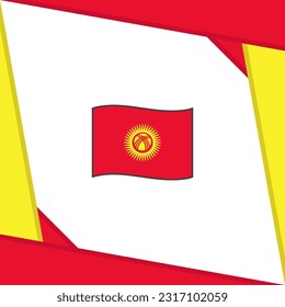 Kyrgyzstan Flag Abstract Background Design Template. Kyrgyzstan Independence Day Banner Social Media Post. Kyrgyzstan Independence Day