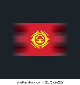 Kyrgyzstan Flag Brush. National Flag