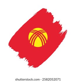 Kyrgyzstan flag in a flat grunge vector design background