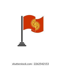Kyrgyzstan flag icon set, Kyrgyzstan independence day icon set