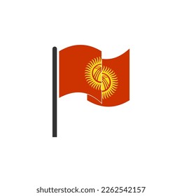 Kyrgyzstan flag icon set, Kyrgyzstan independence day icon set