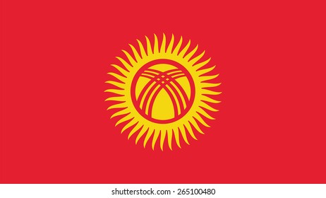 Kyrgyzstan Flag for Independence Day and infographic Vector illustration.