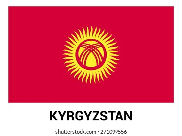 Kyrgyzstan Flag isolated vector in official colors and Proportion Correctly