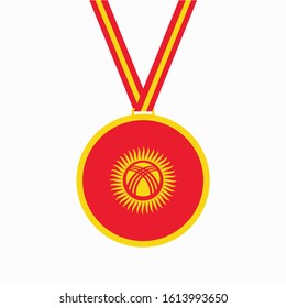 Kyrgyzstan flag vector. can be used for Independence Day celebrations or other events