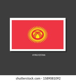 Kyrgyzstan flag Vector Square Icon