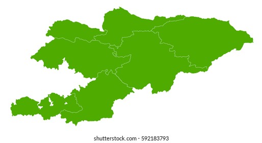 kyrgyzstan green map