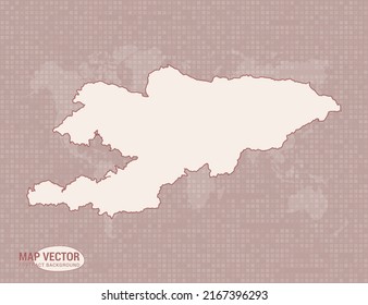 Kyrgyzstan map of abstract modern vector design illustration.