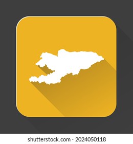 Kyrgyzstan map with borders isolated on background